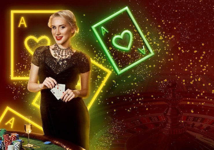 Antarmuka permainan meja live dealer blackjack di aplikasi Android petualangan